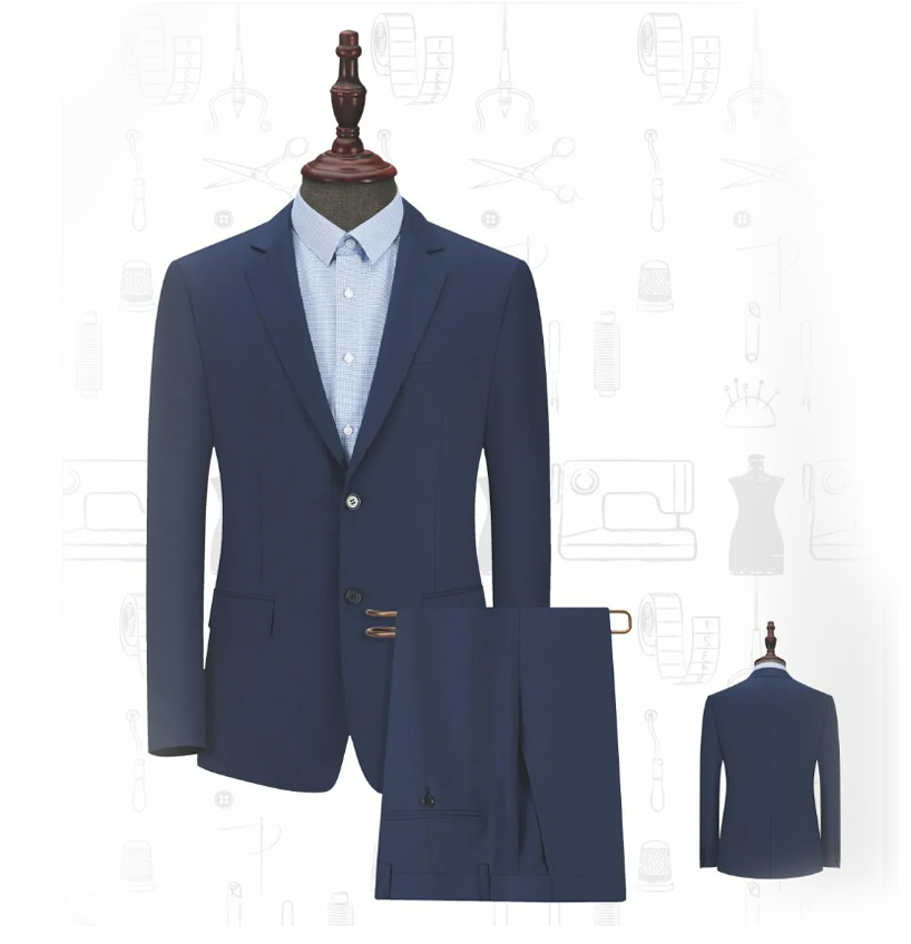 宝兰色西服毛料系列